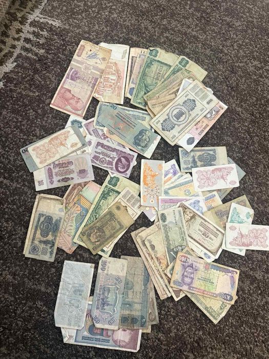 Стари чужди банкноти+монети