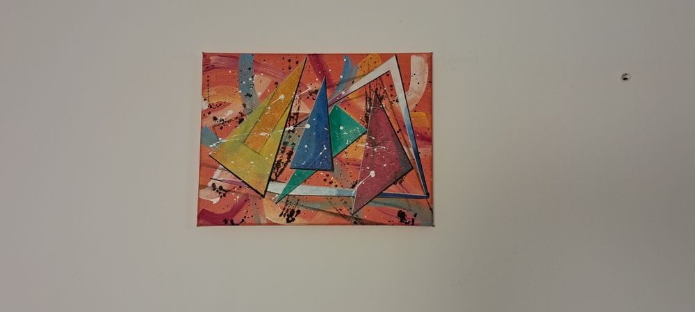 Tablouri abstracte pictate manual