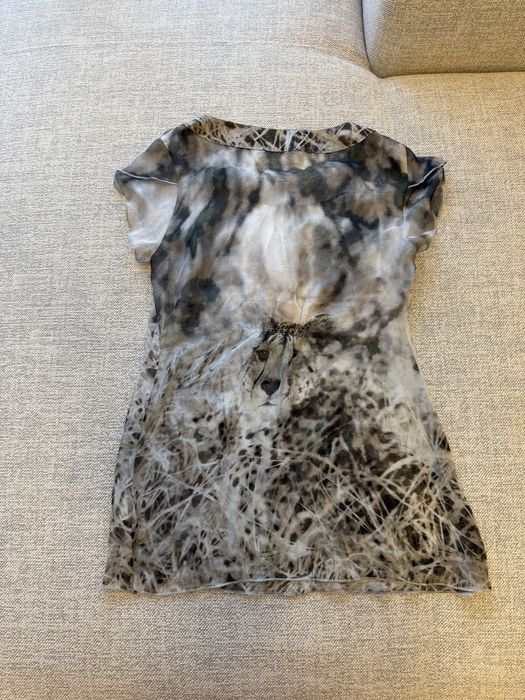 Прозрачен топ с животински принт