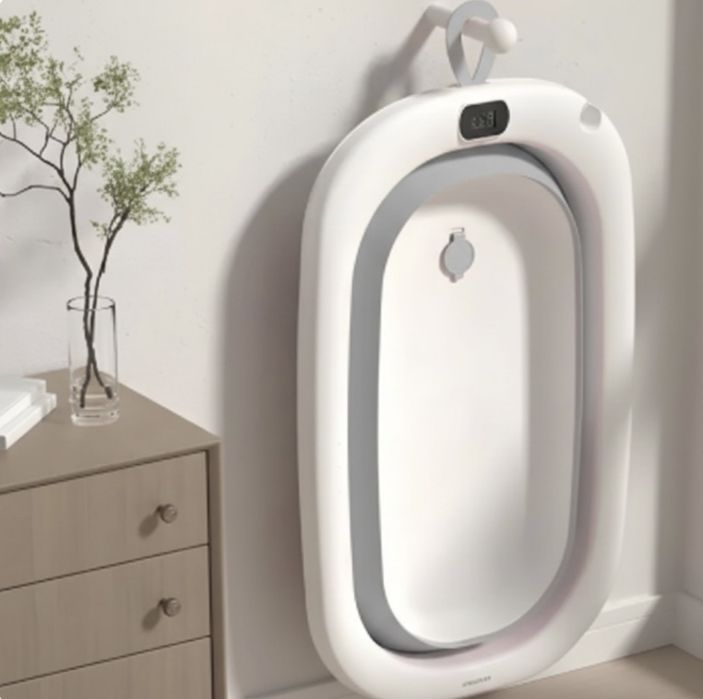 Нова неразопакована! Сгъваема бебешка вана с термометър и възглавница