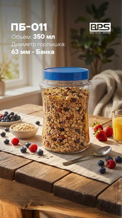 Пластиковые банки оптом | Shaffof plastik bankalar to‘plami