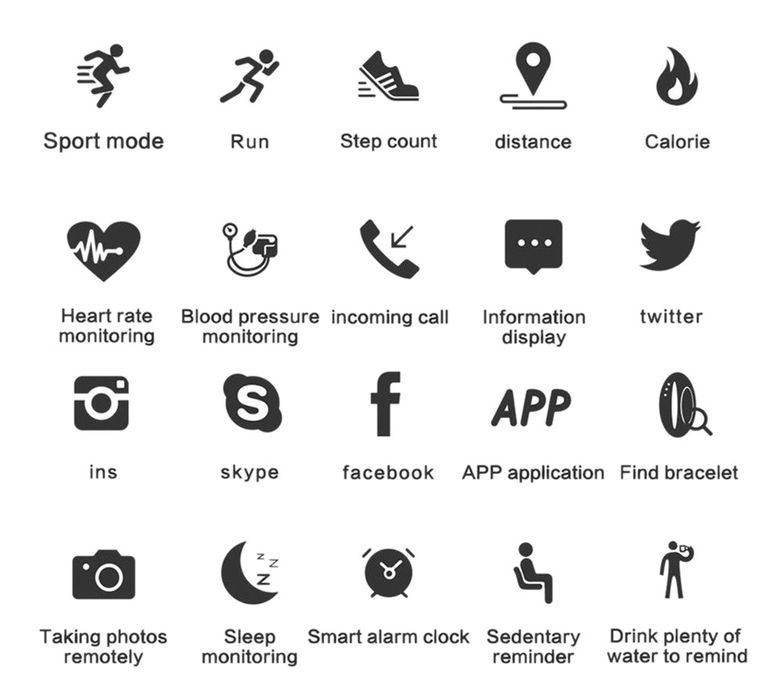 Смарт водоустойчива блутут гривна М3 измерва калории , крачки , пулс