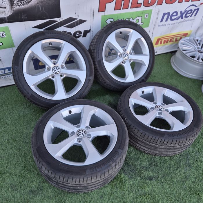 Jante R 17 5x112 Golf, Passat, Caddy cu 225 45 17 continental