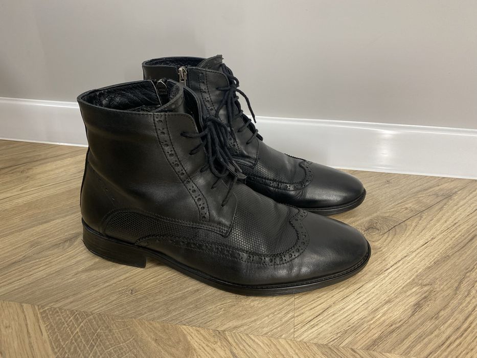 Мъжки боти оксфорд естествена кожа, размер 43