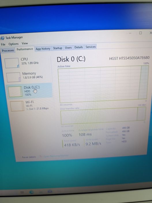Laptop 17.3 alb Toshiba office Intel i3 cu 8gb ram