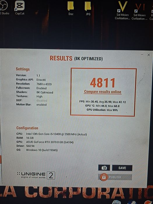 3070 Asus Strix 8GB