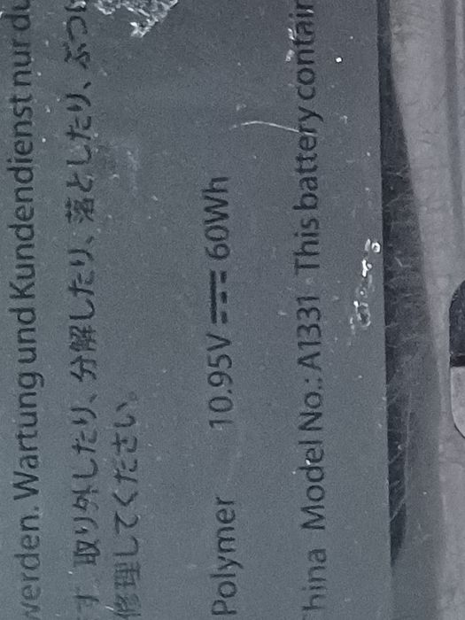 Baterie li-ion 63,5Wh originala  laptop Apple Macbook 13 A1331 A1342
E