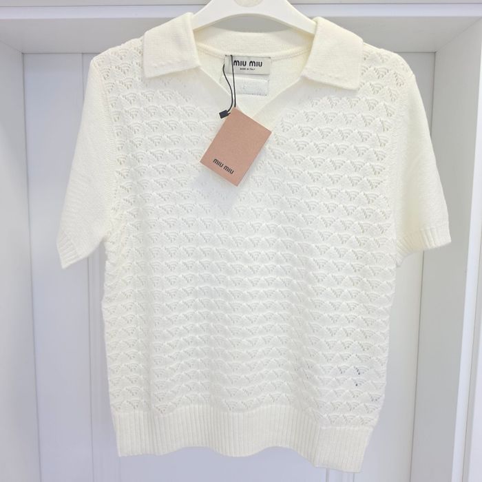 Puiover Miu Miu cu guler polo ,S,  Superb