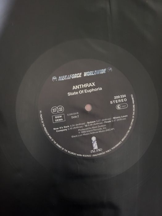 Antrax-State of euphoria-албум 1988г