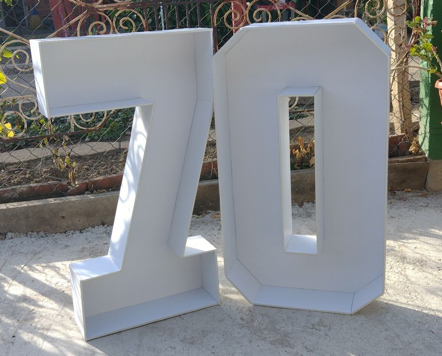 Обемни, кухи цифри, букви и форми за балони