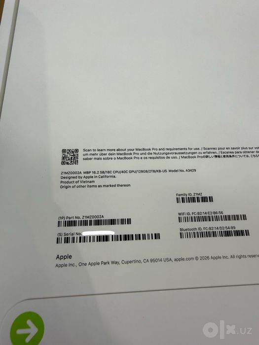 Macbook Pro 16 M5Max/128GB/2TB/SpaceBlack (18-CPU / 40-GPU)