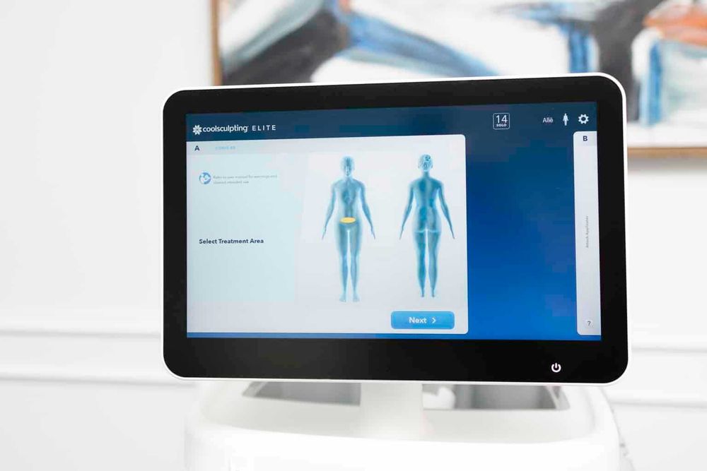 monitor CoolSculpting Elite display