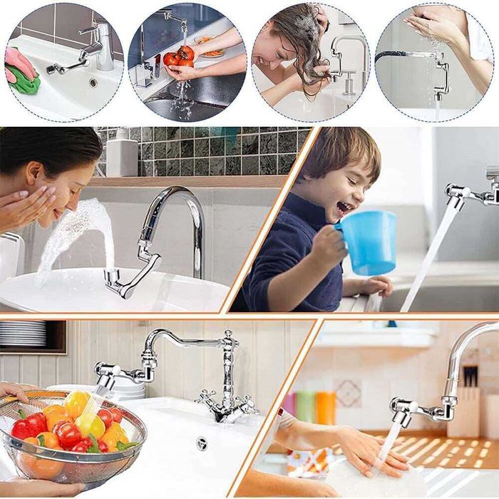 Универсален чупещ удължител за чешма мивка смесител батерия с 2 струи
