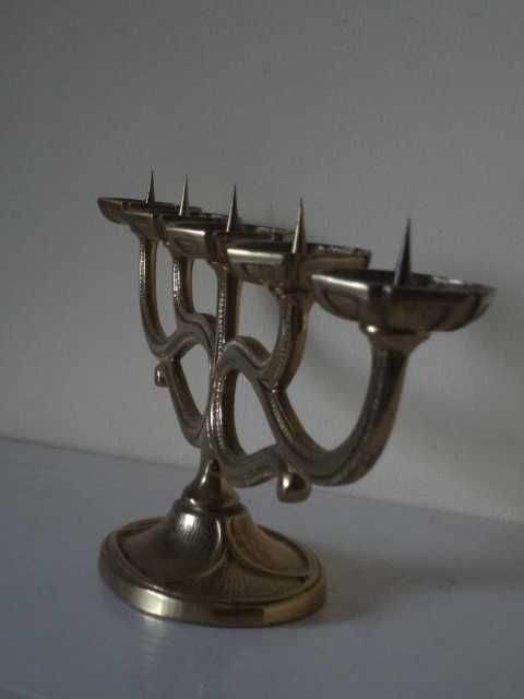 Месингов свещник за 5 бр. свещи от Италия