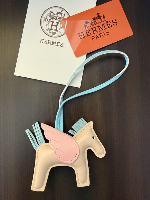 Hermes конче аксесоар за чанта от естествена кожа