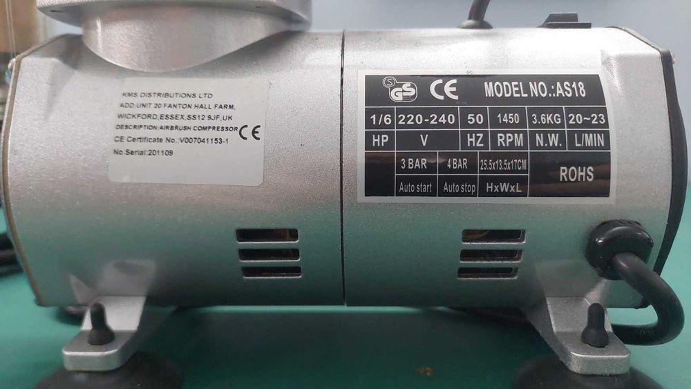 Аерограф компресор комплект AS18K
