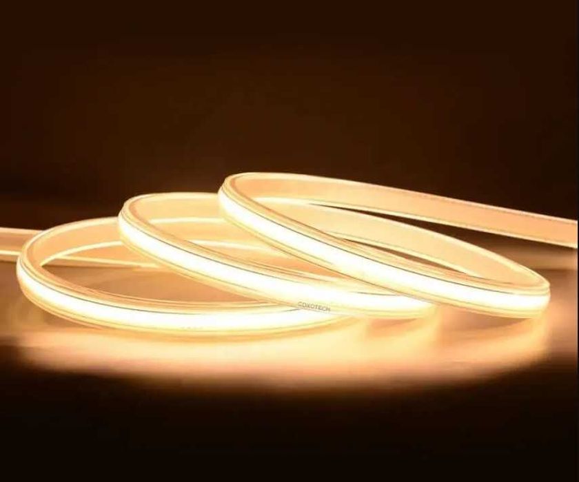 Ярка LED Лента на 220V COB IP67 3000К/6000К с цял диод