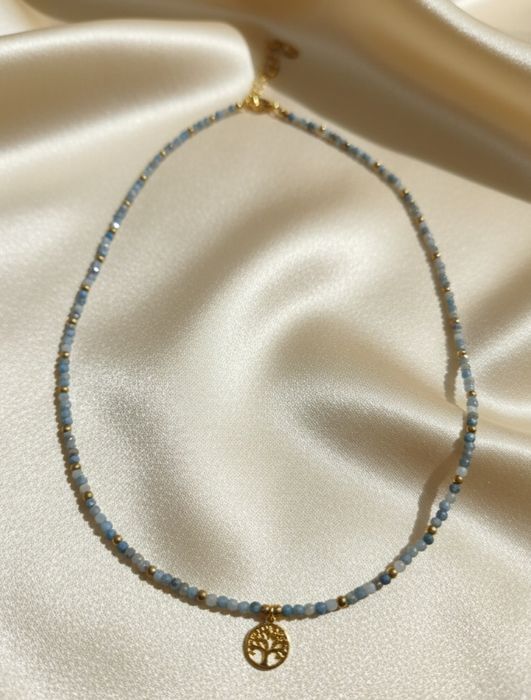 Колиета с перли,еснествени камъни и мъниста ръчна изработка