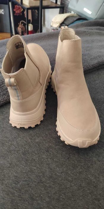 OFERTA! Botine /Ghete Clarks Atl Trek Up din piele,waterproof.