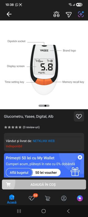 Vand aparat de masaj cu încălzire si Glucometru