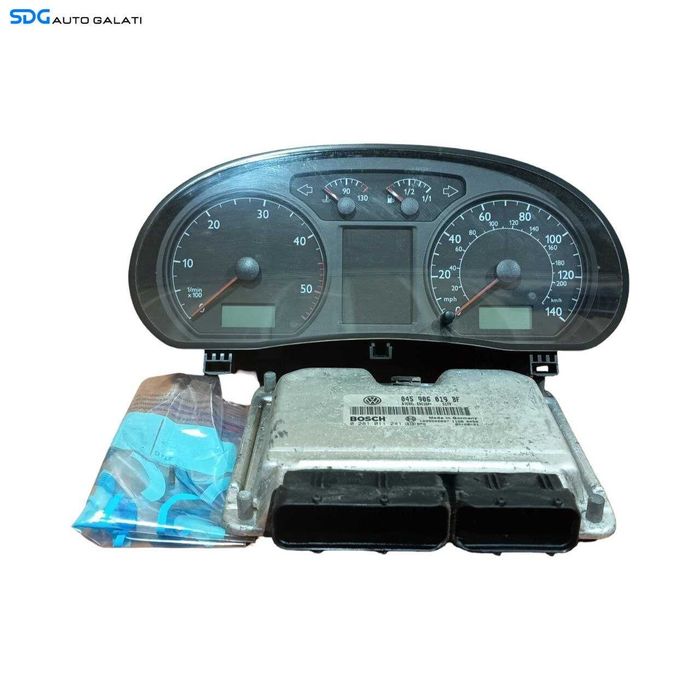 Kit Pornire ECU Calculator Motor Ceas Ceasuri Bord Chei Cheie CIP Imobilizator Volkswagen Polo 9N 1.4 TDI 2002 - 2008 Cod 045906019BF 0281011241 6Q0920900G [LR2331] [LR2332]