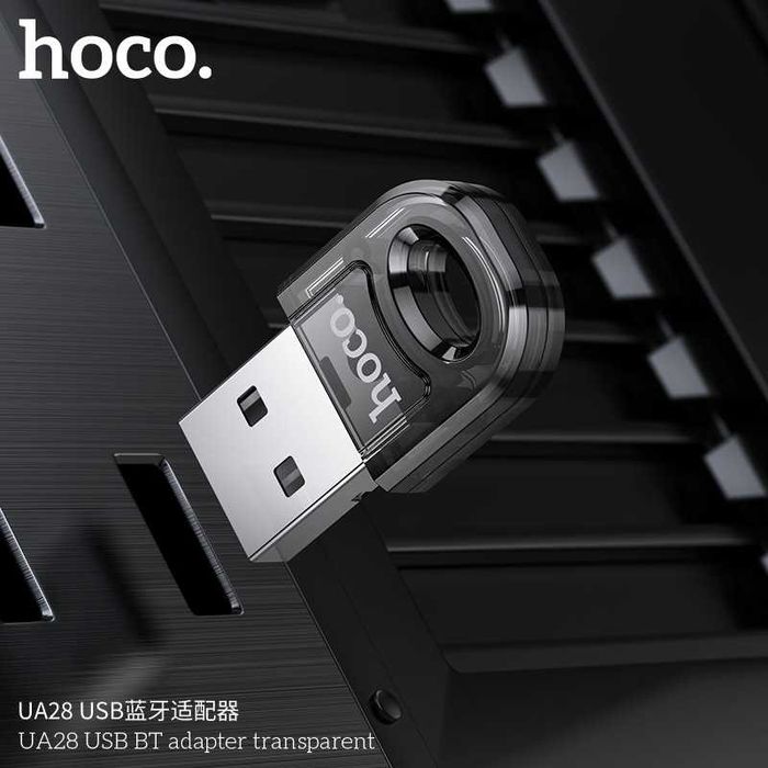 Hoco UA28 Transparent Adapter Usb to Bluetooth v5.1 multi-device
