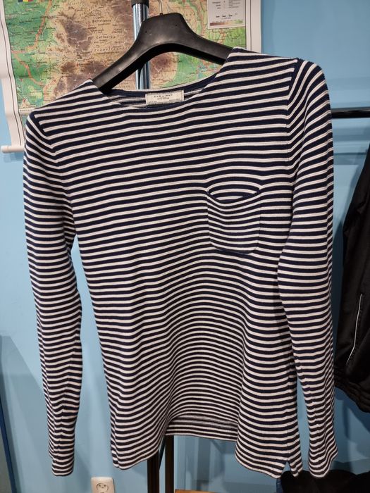 Bluză Zara alb/albastru , mărimea M/40