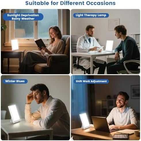 Нова тъжна SAD лампа 10 000 Lux светлинна терапия USB таймер памет
