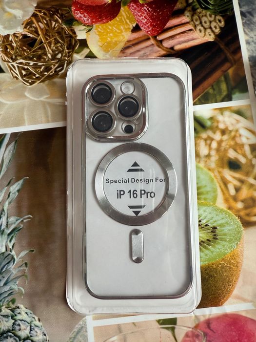 Прозрачен калъф за Iphone 16 pro със защита на камерите от надраскване