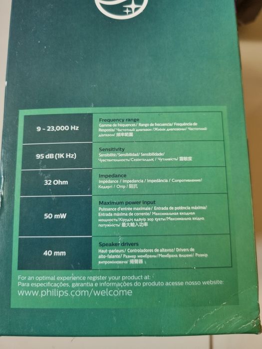 Casti Audio Over-Ear Philips, SHP2500, cu fir 6 m, Negru Gri