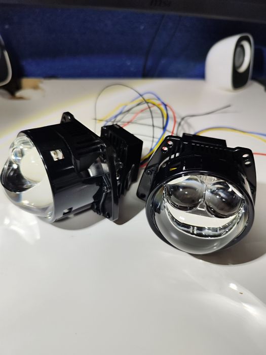 Set 2 lupe biled LASER 3 inch 6000k, 24-36k Lumeni, 150/225W, 12V