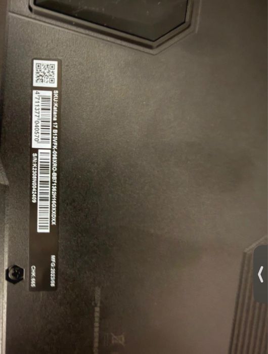 Laptop MSI Katana 17