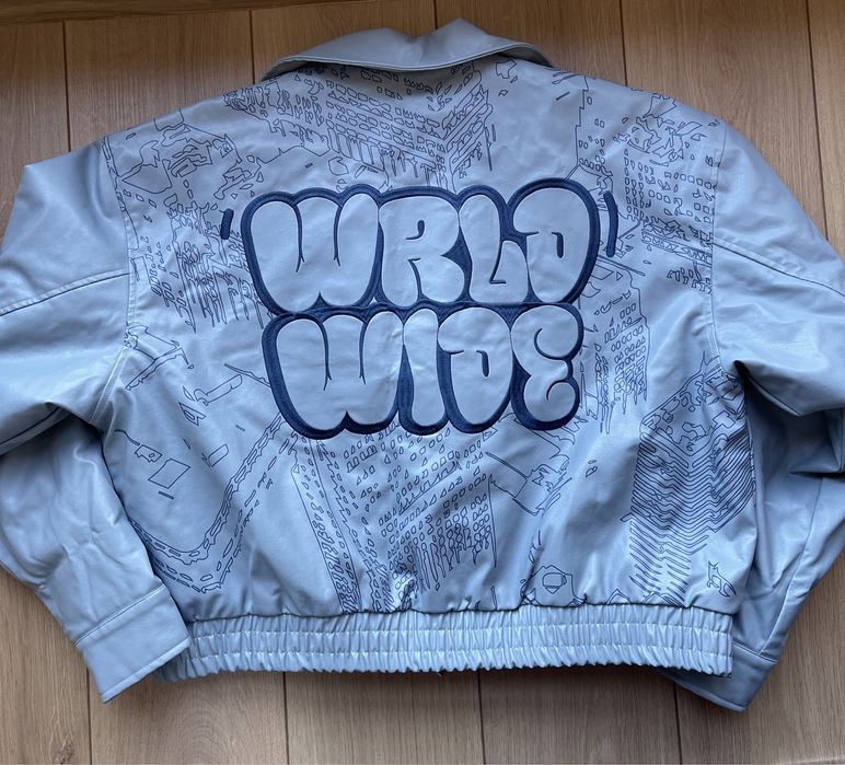 Бомбър кожено яке Boohoo MAN