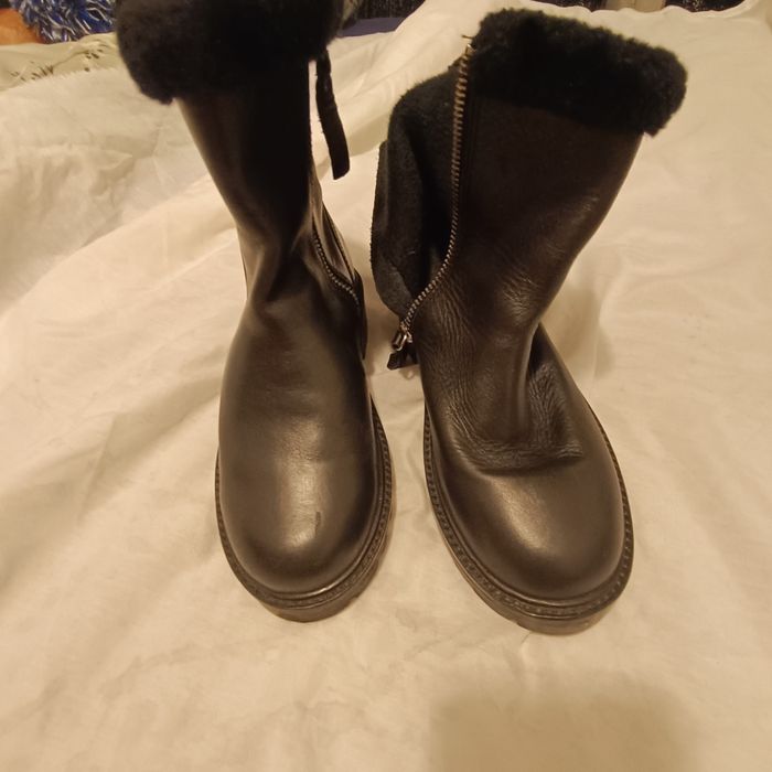 Cizme Zara piele imblanite34