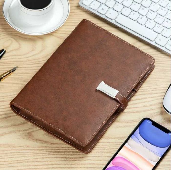 Блокнот с зарядкой и флешкой — для iPhone, Samsung, Подарка