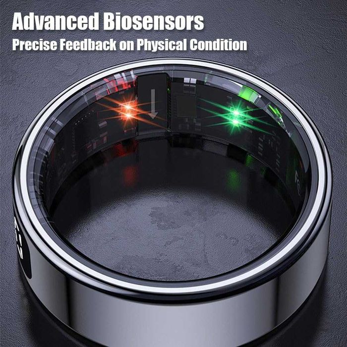 Умен пръстен за фитнес тракер, размер 8, цвят - розово злато