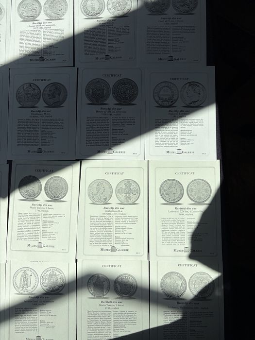 Colecție "Rarități din Aur" - 48 Monede Replică + Certificate + Casete