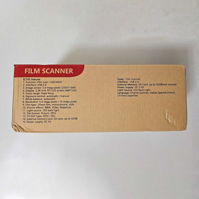 Сканер фотопленок EC718 (35мм) — состояние новый, в коробке