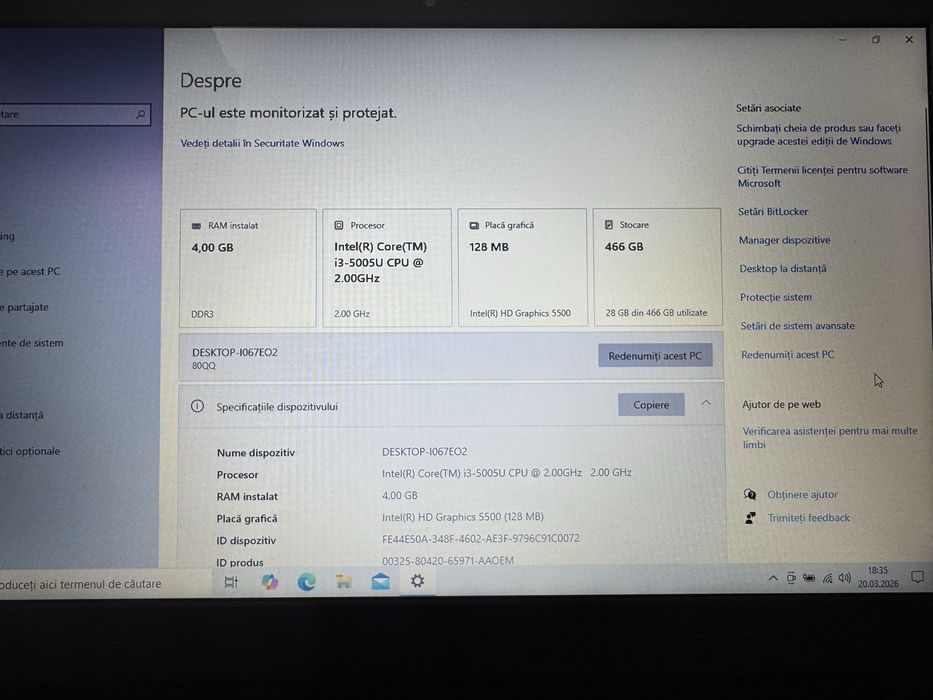Lenovo IdeaPad 100-15IBD, 15.6” HD, RAM 4 GB DDR3, HDD 500 GB, Windows 10 Home