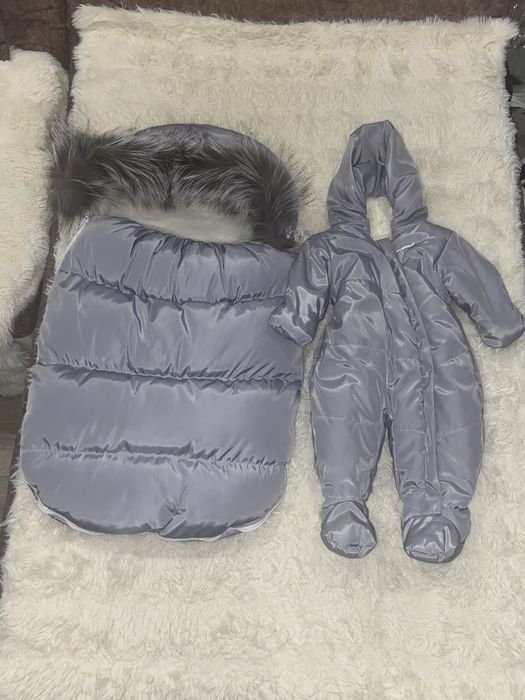 Продам конверт зимний на овчине с комбинезоном