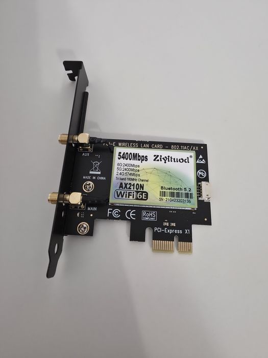 Placa Wireless Wi-Fi 6e 5400 Mbps