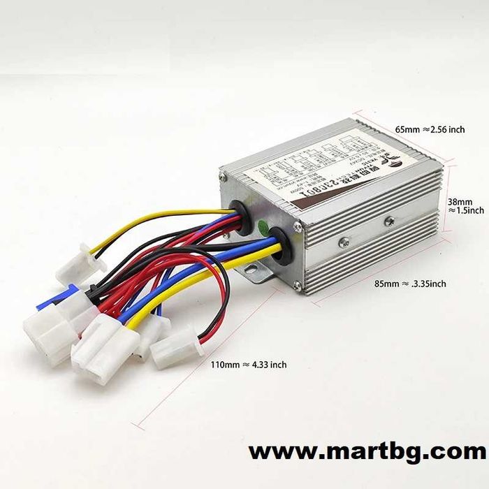 Контролер за скутер с четков мотор 24V 36V 48V 250W 500W 1000W