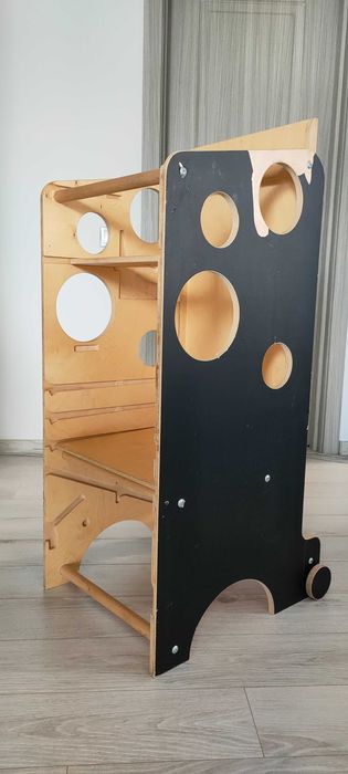 Turn Leea Montessori - Multifuncțional + Tobogan & Tablă
