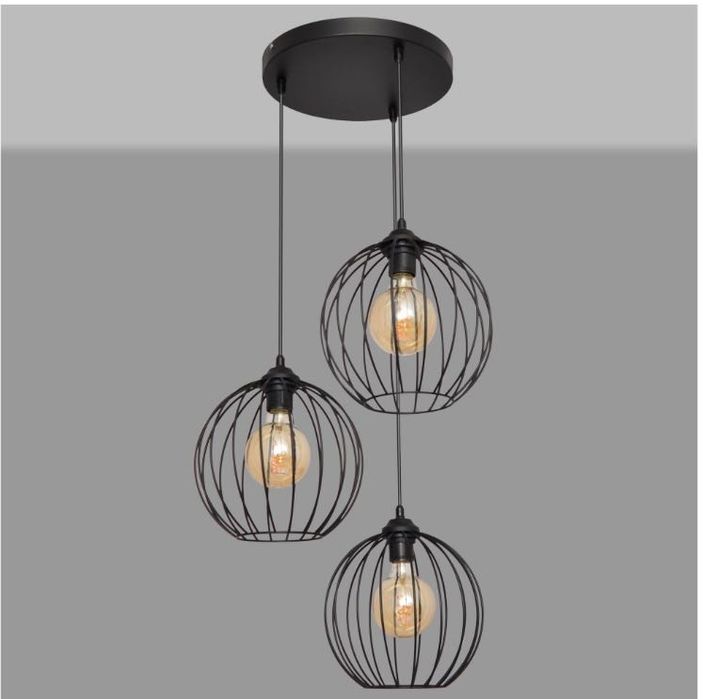 Lustra_3 brate - negru