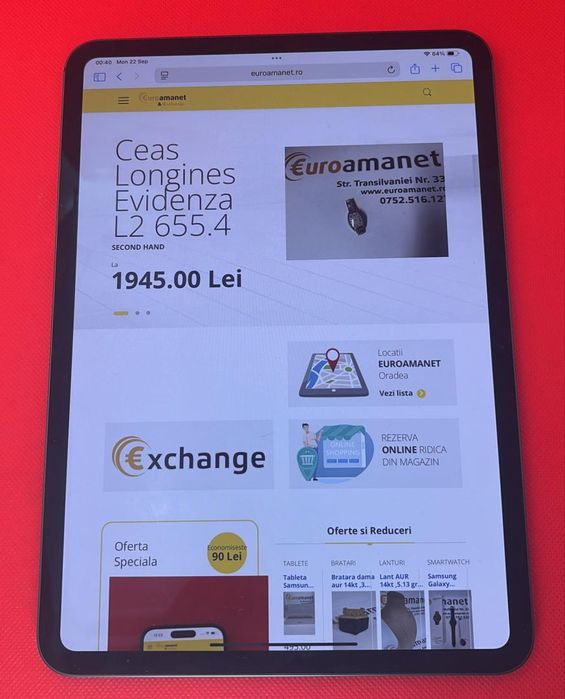 Apple iPad Pro 11" (2024), 256GB, Wi-Fi, Standard glass, Space -A-