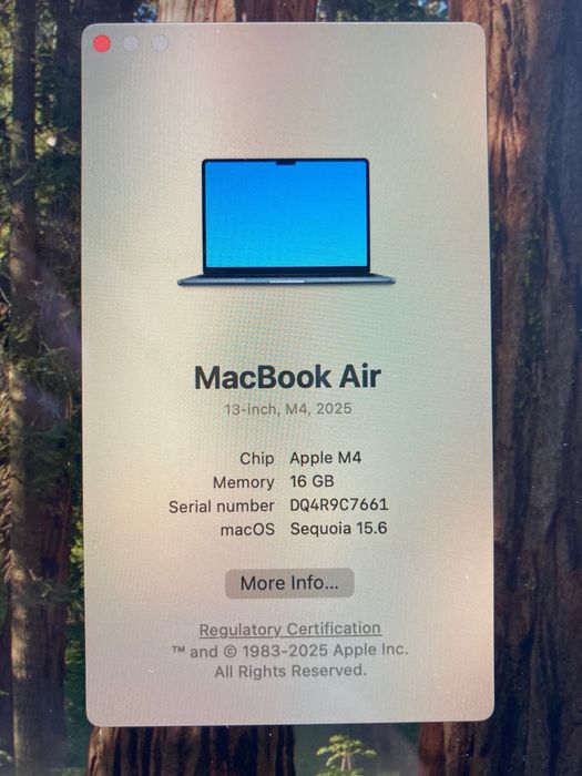 Лаптоп MacBook Air, 13”, Apple M4