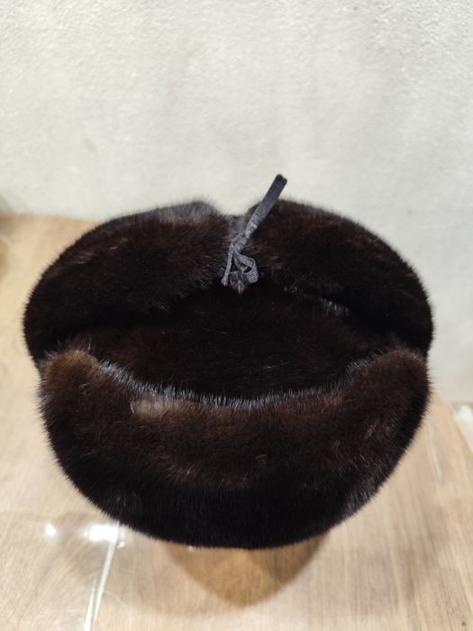 Шапка ушанка норковая
