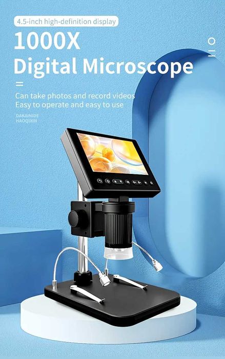 Цифров микроскоп 4.5 Inch дисплей електронен микроскоп електроника