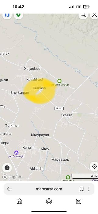 Участок земли соток 1000$ в Джамбайском районе