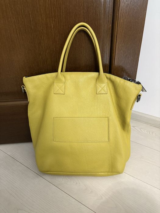 Geanta Musette din piele naturala